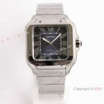 GF Factory Swiss Santos de Cartier Large Model Watch GF 9015 Ombre Dial Stainless steel
